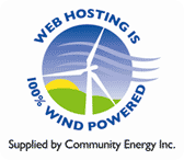 Wind powered website